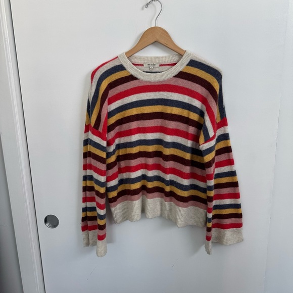 Madewell Cardiff Striped Crewneck Sweater in Coziest Yarn‎ Size Small - Picture 3 of 9
